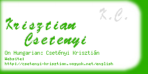krisztian csetenyi business card