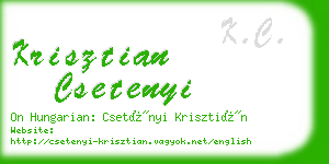 krisztian csetenyi business card